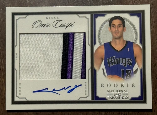 2009 National Treasures Omri Casspi RPA AUTO Rookie Patch Autograph #d 25/99