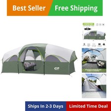 Tenda 8 Persone Tende da Campeggio, Tenda Famiglia Resistente alle Intemperie, 5 Grandi Rete Vento...