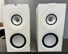 KEF Q Concerto Meta Bookshelf Speakers 6.5" Satin White 1 Pair Used
