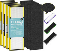 2 8 Pack FLT4825 HEPA Filter B Replacement for Germ Guardian Air Purifier, Compa