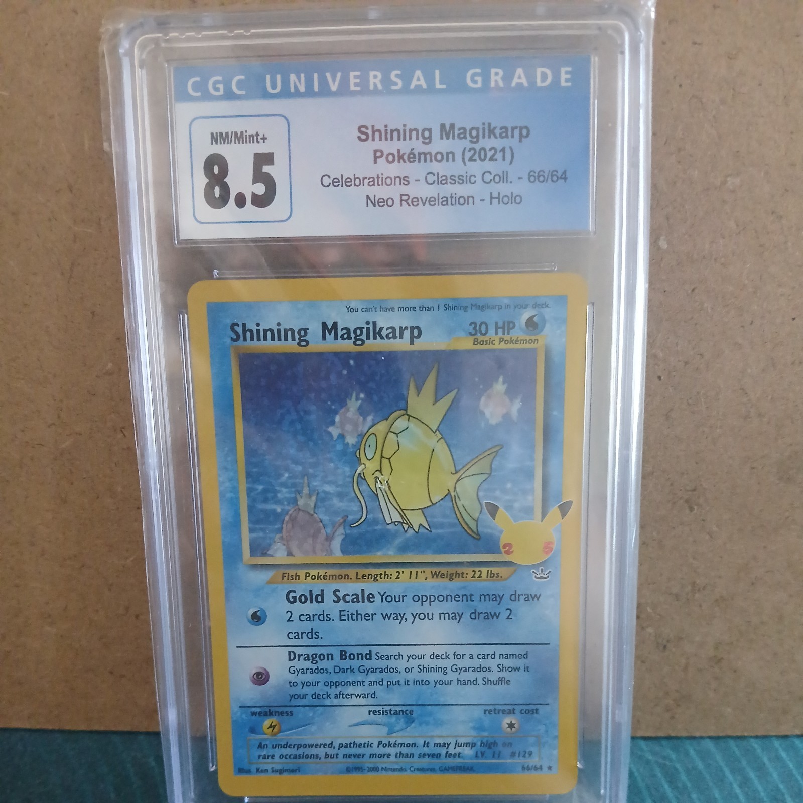 Shining Magikarp Pokemon Celebrations Classic Collection Holo #66 CGC 8.5