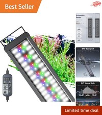 Multi-Colored 20W LED Aquarium Light - Natural Day/Night Cycle for 18"-24" Tanks