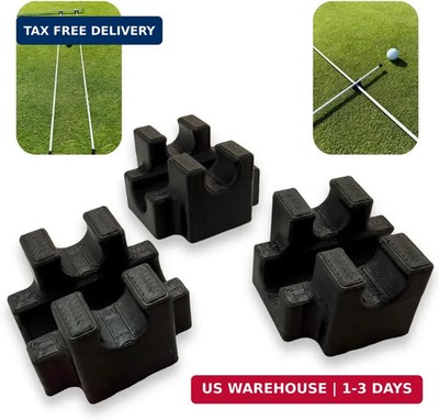 Golf Alignment Stick Clips (3 Pack) - Upgraded New Version - More Flexible & Mor