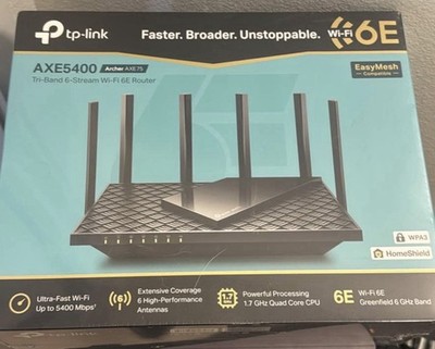 TP-Link Archer AXE75 AXE5400 Tri-Band Wi-Fi 6E Gigabit Router   New