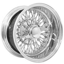 15x7 La Wire Wheels Reverse 72-spoke Cross Lace Chrome Rims A01