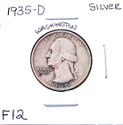 1935 DENVER SILVER WASHINGTON QUARTER IN FINE CONDITION