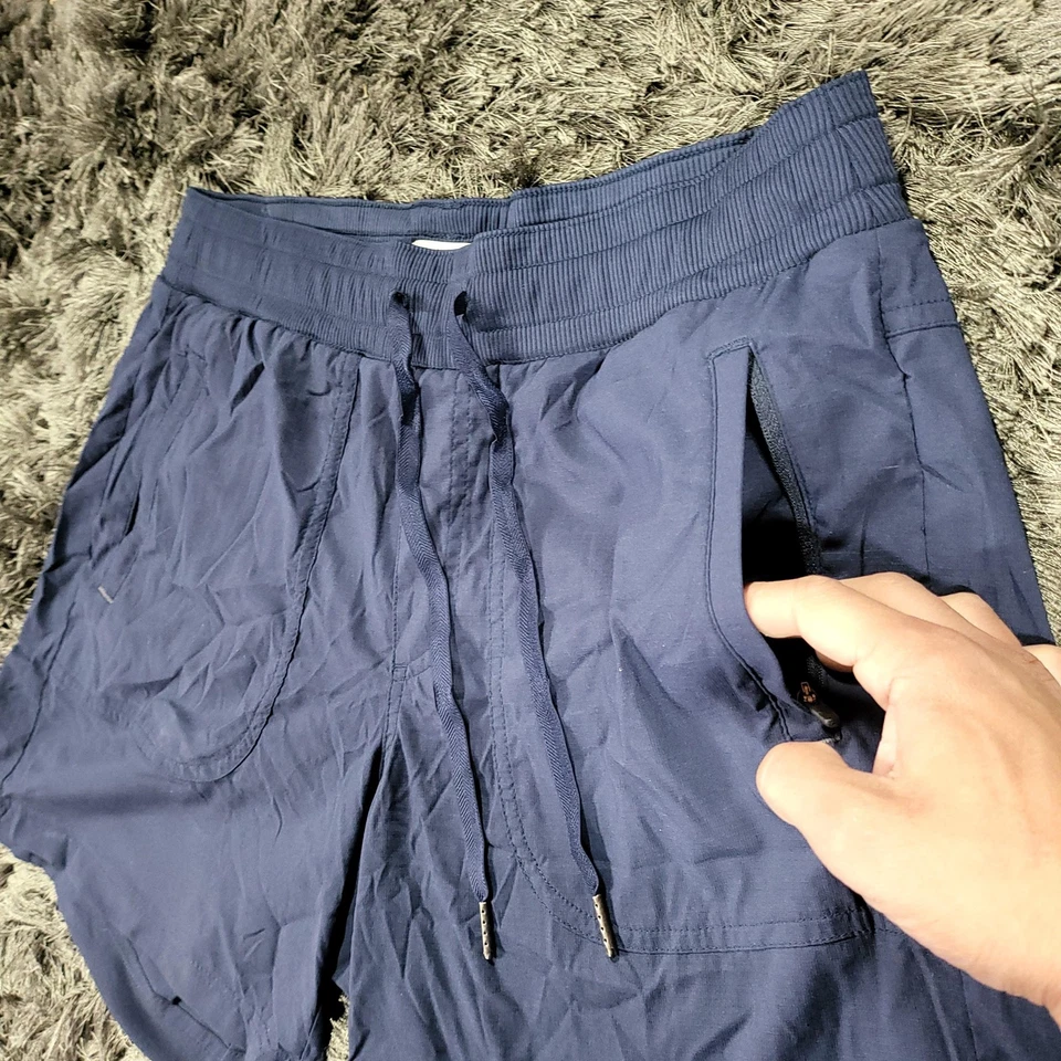 Pantalones Cortos L.L.Bean Para Hombre Pequeños Azul Tirador Cordón Cremallera Bolsillos Secado Rápido 504132 Foto 4 de 4