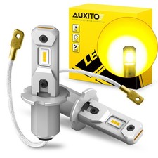 2x Yellow Auxito H3 Fog Led Light Headlight Bulbs Lamp Conversion Kit 3000k Exc 2x Yellow Auxito H3 Fog Led Light Headlight Bulbs Lamp Conversion Kit 3000k Exc