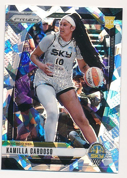 KAMILLA CARDOSO 2024 PANINI PRIZM SILVER CRACKED ICE #93 RC ROOKIE WNBA MINT