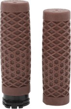 1" 25mm 1.1" 28mm Motorcycle Hand Grips Cover Kit Non Slip TPU Handlebar Brown