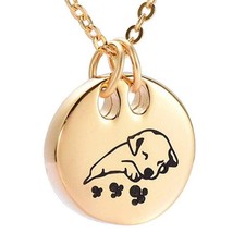 Pet Cremation Urn Necklaces for Ashes Funeral Urns Jewelry Stainless Steel Cu...