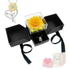 Sereney Preserved Sunflower Gifts for Women, Sunflower Necklace You are My Su...