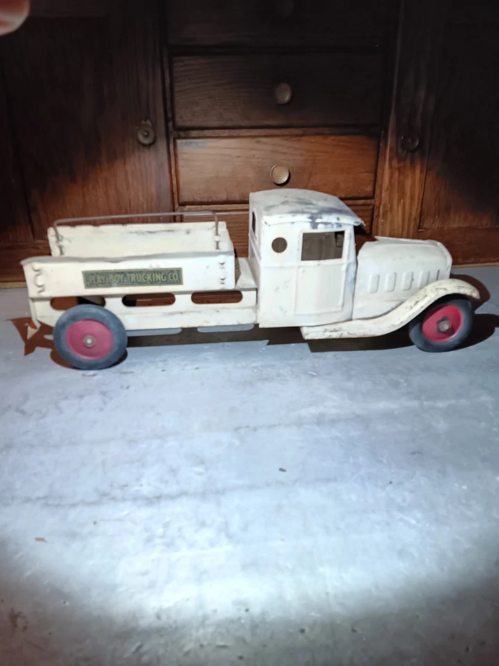 BONITA GRÚA DE JUGUETE DE ACERO PRENSADO STEELCRAFT 1930S Foto 2 de 4