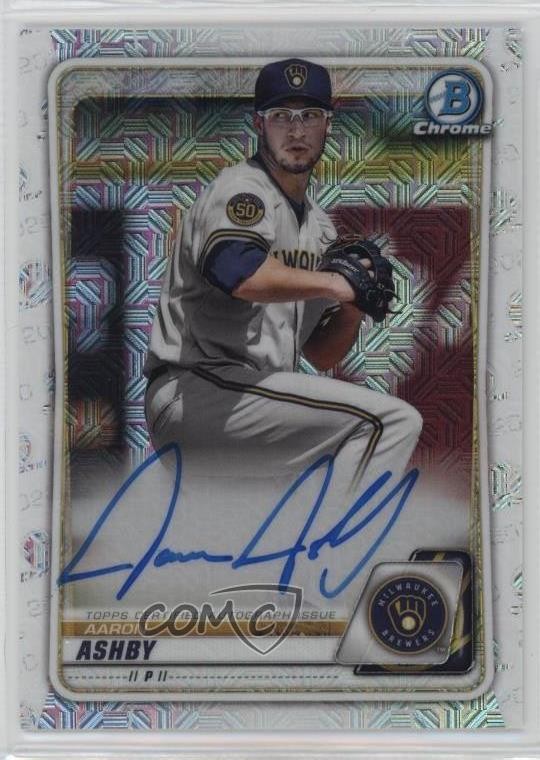 2020 Bowman Mega Box Chrome Mojo Auto Aaron Ashby #BMA-AA Auto 7ba