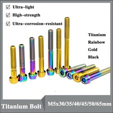 M5 Titanium Anodized Color Tapered Allen Socket Head Cap Bolt Fastener