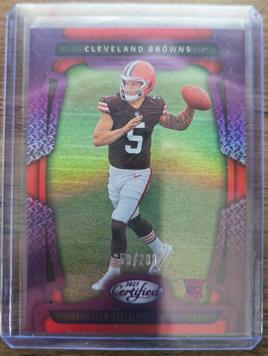 2025 Panini Certified Dillon Gabriel RC Mirror Purple /299 Cleveland Browns #192