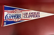 NBA Los Angeles Clippers Vintage 1980's Team Logo Basketball felt Pennant