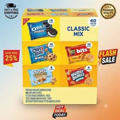 Nabisco Classic Mix Variety Pack 40 Count Cookies Crackers Snack Assortment