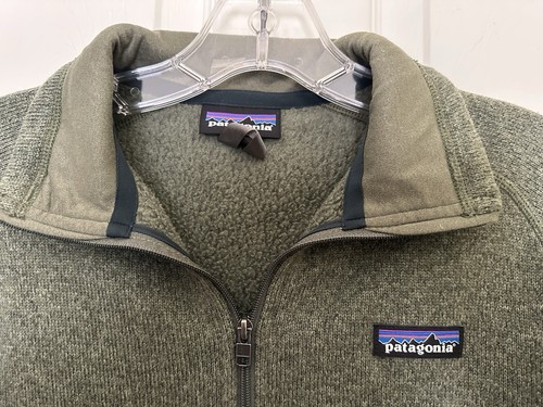 Youth Olive Green Half Zip Patagonia Pull Over with Collar Size Large - Picture 9 of 13