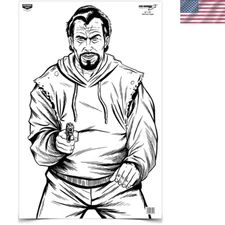 High-Quality 23" x 35" Bad Guy Paper Targets - Perfect for Self-Defense Training