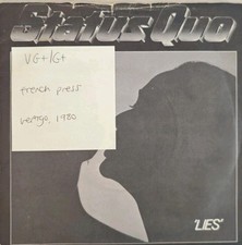 Status Quo Lies Vinyl Record 7" VG+/G+ QUO 4 1980