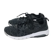 Nike Sneakers Womens 8 Air Max Motion Running Black Shoes Floral Lace White 