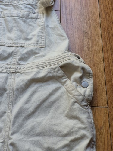 Women's Everlane Gardner Cream Canvas 100% Cotton Women's Overalls XS - Picture 3 of 19