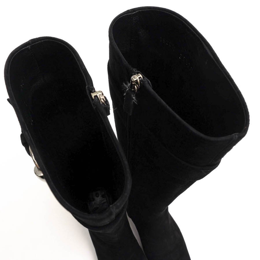 GUCCI Long Boots Shoes EU 35.5 US 5.5 Suede Leather Black Authentic thumbnail 24