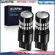 7443 7440 Led Flashing Strobe Brake Tail Light Bulbs Super Bright Red W21w 2-20x