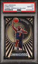 2021 Panini Obsidian Tunnel Vision Chris Paul Electric Etch Yellow 02/10 PSA 10