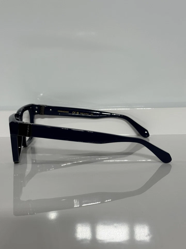 Anteojos cuadrados Salvatore Ferragamo SF2995 414 azul marino grueso acetato 52 mm Foto 4 de 4