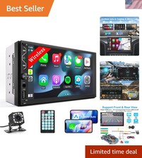 7-Inch Wireless Carplay  Android Auto Double Din Car Stereo with Backup Camera