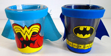 DC Comics Super Hero Batman Wonder Woman Lote de Vasos de Tiro en Capa Suyo y Su Conjunto '12