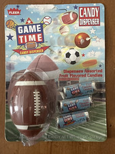 Giocattolo calcio dispenser caramelle tempo gioco Fleer vintage anni 90 nuovo con scatola
