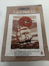 Caron Latch Hook Kit Clipper Ship 20"x27" Vintage Sealed Craft Project