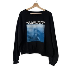 Billie Eilish Hit Me Hard and Soft Black Graphic Sweatshirt Size XL