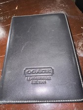 Vintage Coach Black Leather Brag Book Small Photo Album Est. 1941