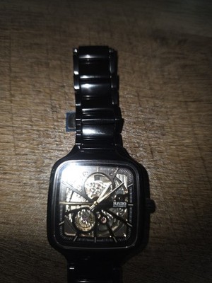 Rado True Square Automatic Open Heart Skeleton Black Dial Men's Watch R27086162