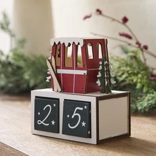 West Elm Light Up Skier Gondola Advent Calendar ~ NEW ~