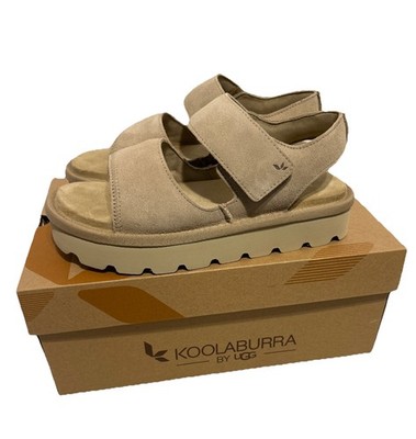 UGG Koolaburra Tizz Sandals Womens Sz 8 Chestnut Tan Slip On Strappy 1167750 NEW