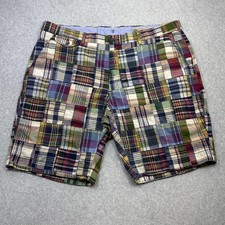 Polo Ralph Lauren Shorts Mens 40 Multicolor Patchwork India Madras Plaid Cotton