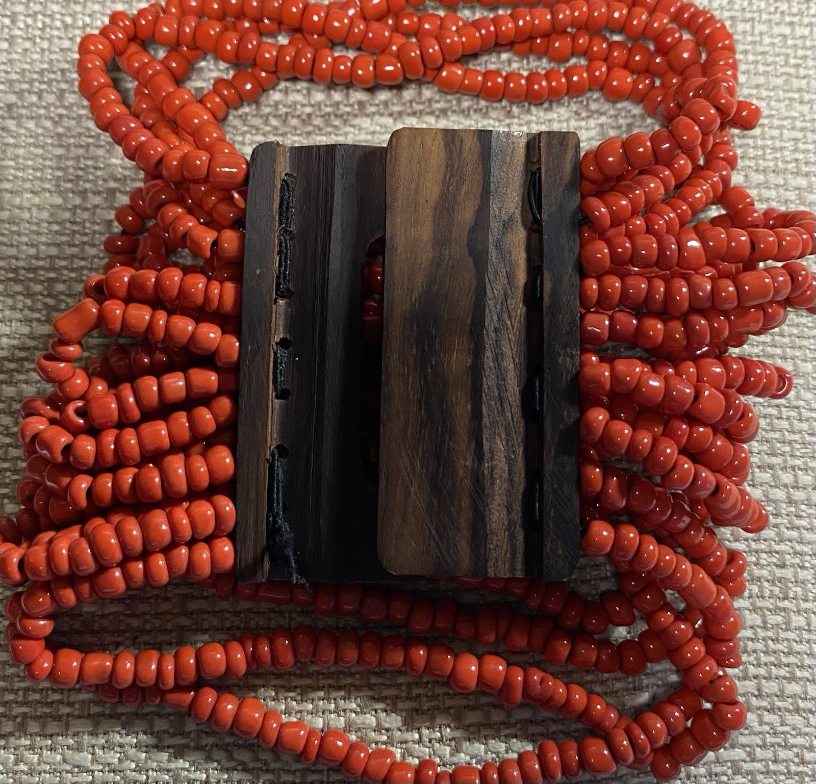 Red Multi Strand Beaded Statement Necklace & Brac… - image 12