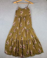 Madewell Cami Tier Floral Midi Dress in Metallic Classic Corsage Size 00