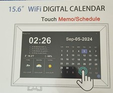 WiFi Digital Calendar 15.6" Touch Screen Memo/Schedule Reminder 8 in 1 Function