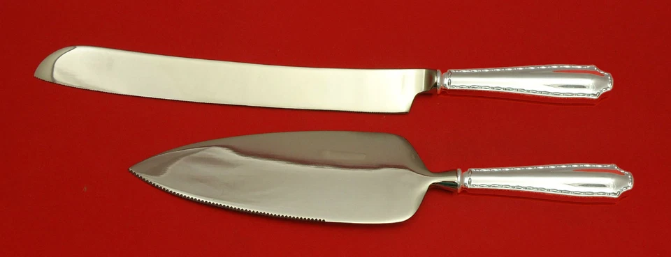 Conjunto de bolo de casamento Marquise by Tiffany & Co. prata esterlina servidor 2 peças personalizado - Imagem 2 de 4