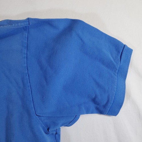 United Colors of Benetton Blue USA Made VTG 90s Y2K M Polo Golf Tennis Shirt Top - Picture 9 of 14