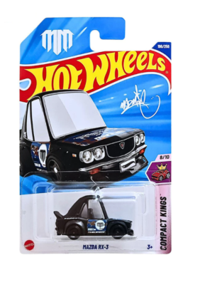 Hot Wheels Mazda RX-3 Tooned Black #196 Mainline 2025 Case K