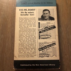 KISS ME, DEADLY - MICKEY SPILLANE - 1ST PRINTING - SIGNET 1000 1953 - GOOD COND.