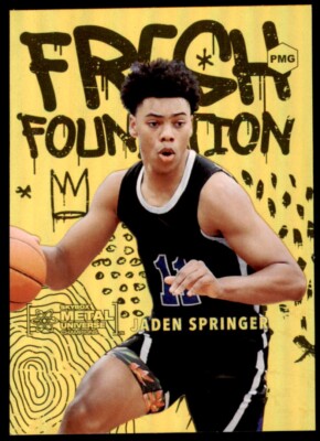2021 Metal Champions Fresh Foundation Orange PMG #FF6 Jaden Springer RC 031/100