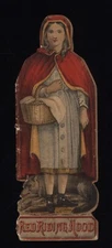 [LITTLE] RED RIDING HOOD (1863 L. Prang) by Lydia Very.  Scarce "shaped" book.